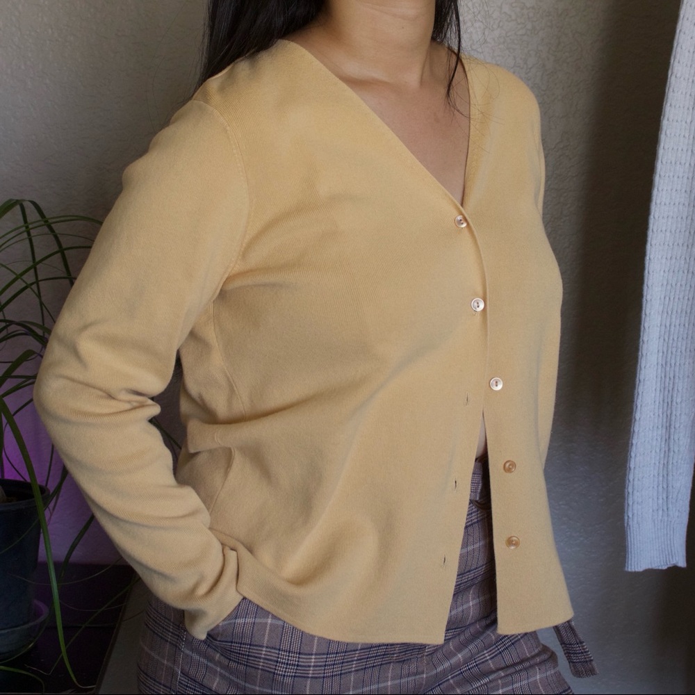 Pale yellow cardigan